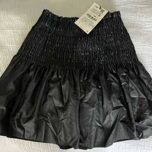 NWT girls Zara faux leather skirt